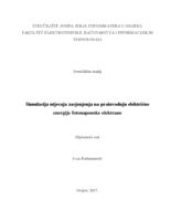 Simulacija utjecaja zasjenjenja na proizvodnju električne energije fotonaponske elektrane