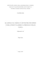 Klasifikacija objekata detektiranih ispred vozila pomoću kamere na prednjoj strani vozila