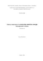 Utjecaj zasjenjenja na proizvodnju električne energije fotonaponskih modula