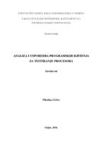 Analiza i usporedba programskih rješenja za testiranje procesora