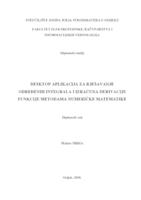 Desktop aplikacija za rješavanje određenih integrala i izračuna derivacije funkcije metodama numeričke matematike