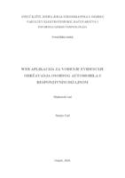 Web aplikacija za vođenje evidencije održavanja osobnog automobila s responzivnim dizajnom