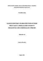 Karakteristike odabranih energetskih pretvarača prikazanih s pomoću didaktičko-multimedijalne opreme