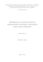 Detekcija kvarnih stanja asinkronog motora analizom strujnog spektra