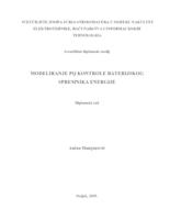 Modeliranje PQ kontrole baterijskog spremnika energije