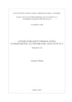 Generator softverskog koda namijenjenog za testiranje ADAS sustava
