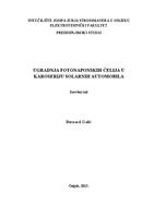 Ugradnja fotonaponskih ćelija u karoseriju solarnih automobila