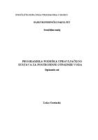 Programska podrška upravljačkog sustava za postrojenje otpadnih voda