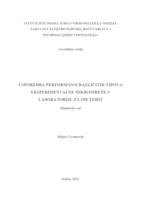 Usporedba performansi različitih tipova eksperimentalne mikromreže u Laboratoriju za OIE FERIT