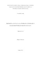 Primjena sustava za pohranu energije u elektroenergetskom sustavu