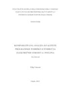 Komparativna analiza kvalitete programske podrške iz područja električnih strojeva i pogona