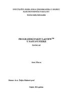 Programski paket LabVIEW u nastavi fizike