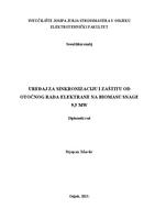 Uređaj sa sinkronizaciju i zaštitu od otočnog rada elektrane na biomasu snage 9,5 MW