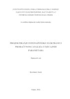 Projektiranje fotonaponske elektrane s proračunom i analiza utjecajnih parametara