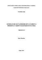 Generatori slučajnih brojeva i njihova primjena u kriptografskim sustavima