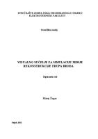 Vizualno sućelje za simulaciju misije rekonstrukcije trupa broda