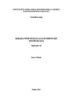 Izrada web sustava za evidenciju instrukcija