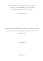 Agilni razvoj web aplikacije za pomoć pri liječenju životinja zasnovane na automatiziranoj kontejnerskoj arhitekturi