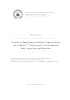 Furniture detection in indoor scenes trained on synthetic 3D data and classification of their opening mechanisms