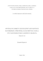 Optimalno održavanje razine napunjenosti baterijskog spremnika električnog vozila unutar energetske zajednice građana