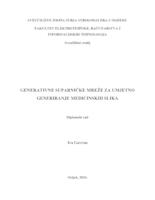 Generativne suparničke mreže za umjetno generiranje medicinskih slika