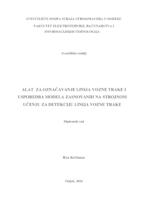 Alat za označavanje linija vozne trake i usporedba modela zasnovanih na strojnom učenju za detekciju linija vozne trake