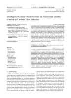 prikaz prve stranice dokumenta Inteligentni sustav strojnog vida za automatiziranu kontrolu kvalitete keramičkih pločica