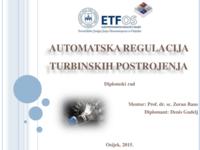 prikaz prve stranice dokumenta Automatska regulacija turbinskih generatora