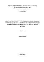 prikaz prve stranice dokumenta Pregled stručne i znanstvene literature iz područja mjeriteljstva na hrvatskom jeziku