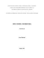 prikaz prve stranice dokumenta SPICE model memristora