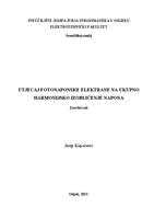 prikaz prve stranice dokumenta Utjecaj fotonaponske elektrane na ukupno harmonijsko  izobličenje napona