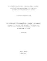 prikaz prve stranice dokumenta Web aplikacija za preporučivanje i praćenje treninga i prehrane sportaša postupcima strojnog učenja