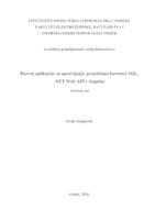 prikaz prve stranice dokumenta Razvoj aplikacije za upravljanje projektima koristeći SQL, .NET Web API i Angular