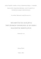 prikaz prve stranice dokumenta Segmentacija koljena difuzijskim modelima iz 3D slika magnetske rezonance