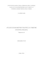 prikaz prve stranice dokumenta Analiza električnih veličina za vrijeme otočnog pogona
