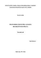 prikaz prve stranice dokumenta Ekološko-ekonomska analiza recikliranja pisača