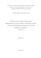 prikaz prve stranice dokumenta Optimalno planiranje pogona eksperimentalnog modela krajnjeg kupca s vlastitom proizvodnjom i sustavom pohrane energije