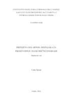 prikaz prve stranice dokumenta Primjena solarnog dimnjaka za proizvodnju električne energije