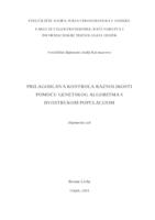 prikaz prve stranice dokumenta Prilagodljiva kontrola raznolikosti pomoću genetskog algoritma s dvostrukom populacijom