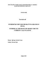 prikaz prve stranice dokumenta Numeričke metode za proračun kratkog spoja